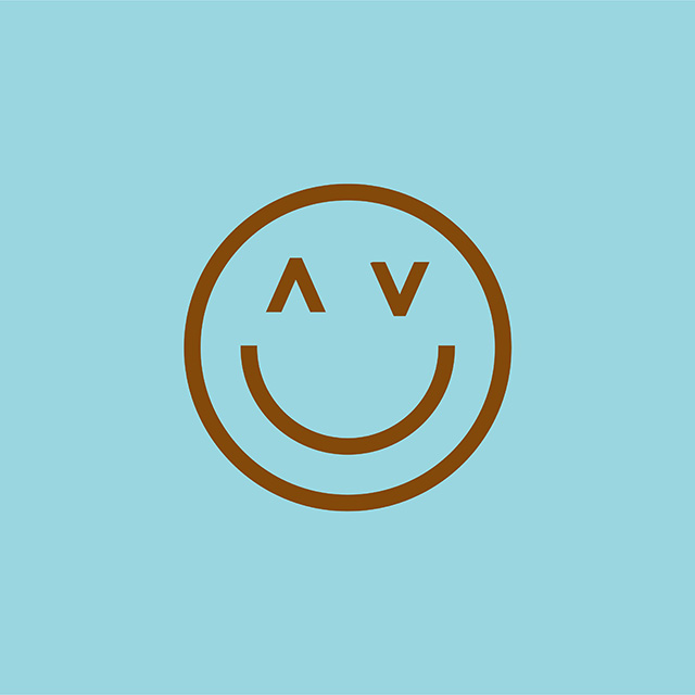 Alta Vida Blue Happy Face Logo